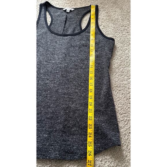 CAbi Racer "Glee" Back Tank Marled Heathered Knit Sweater Black W/ Gray Small - Picture 5 of 5
